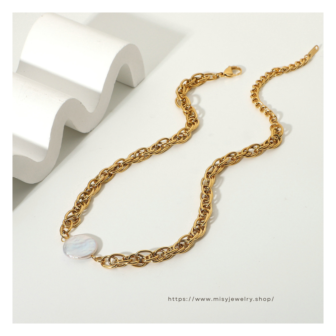 316L A Perl Necklace 詳細画像2｜Misy Jewelry