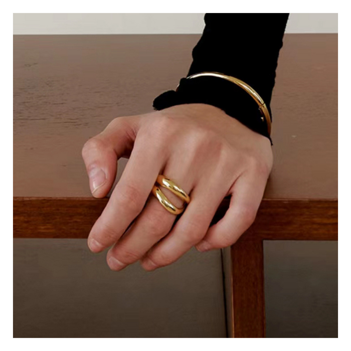 316L Designed Line Ring
