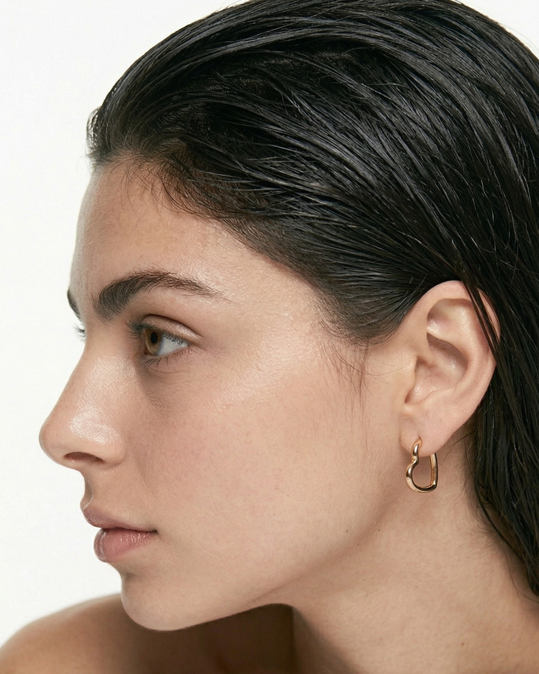 316L Heart Pierce Gold 詳細画像1｜Misy Jewelry