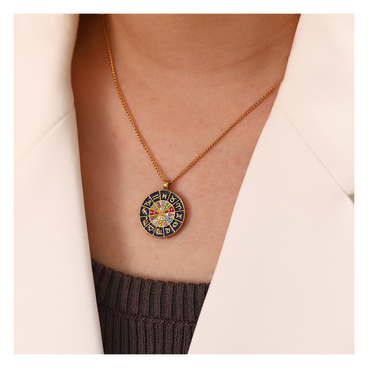 Zodiac Sign Necklace Reversible