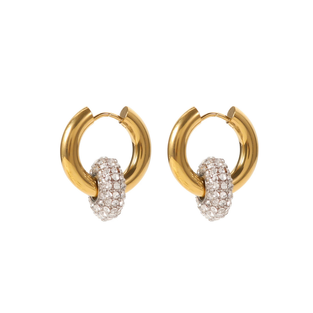 316L Zirconia Circle Earrings - リング｜Misy Jewelry