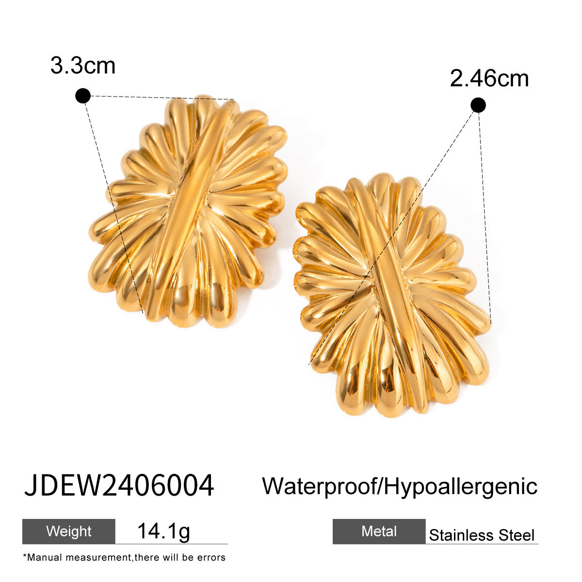 316L Golden Petal Burst Earrings — ディテール | リング | サージカルステンレス316L | Misy Jewelry
