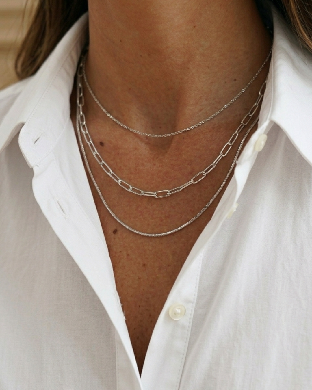 316L Layered Chain Necklace 詳細画像1｜Misy Jewelry