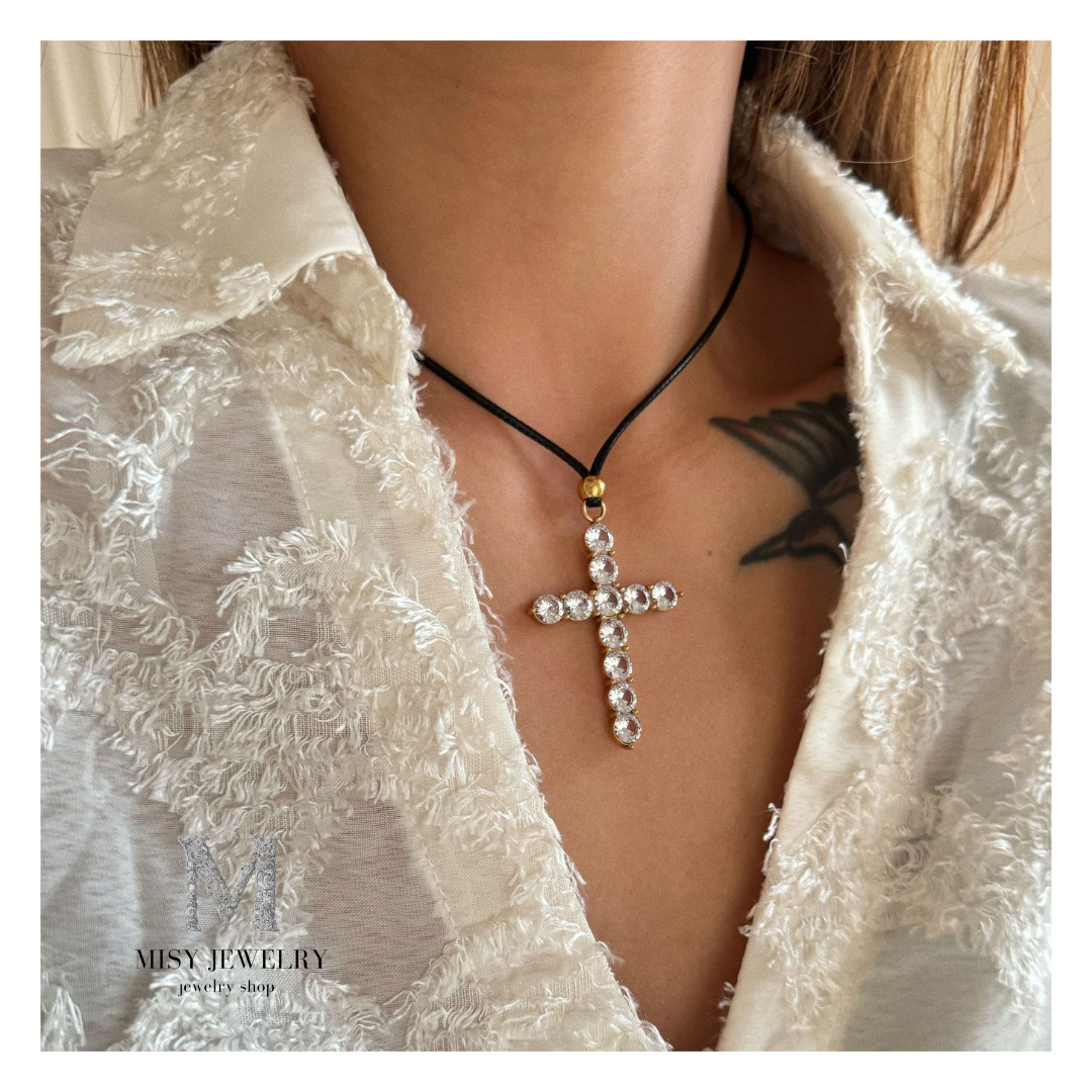 316L Rope Big Cross Necklace - ネックレス｜Misy Jewelry