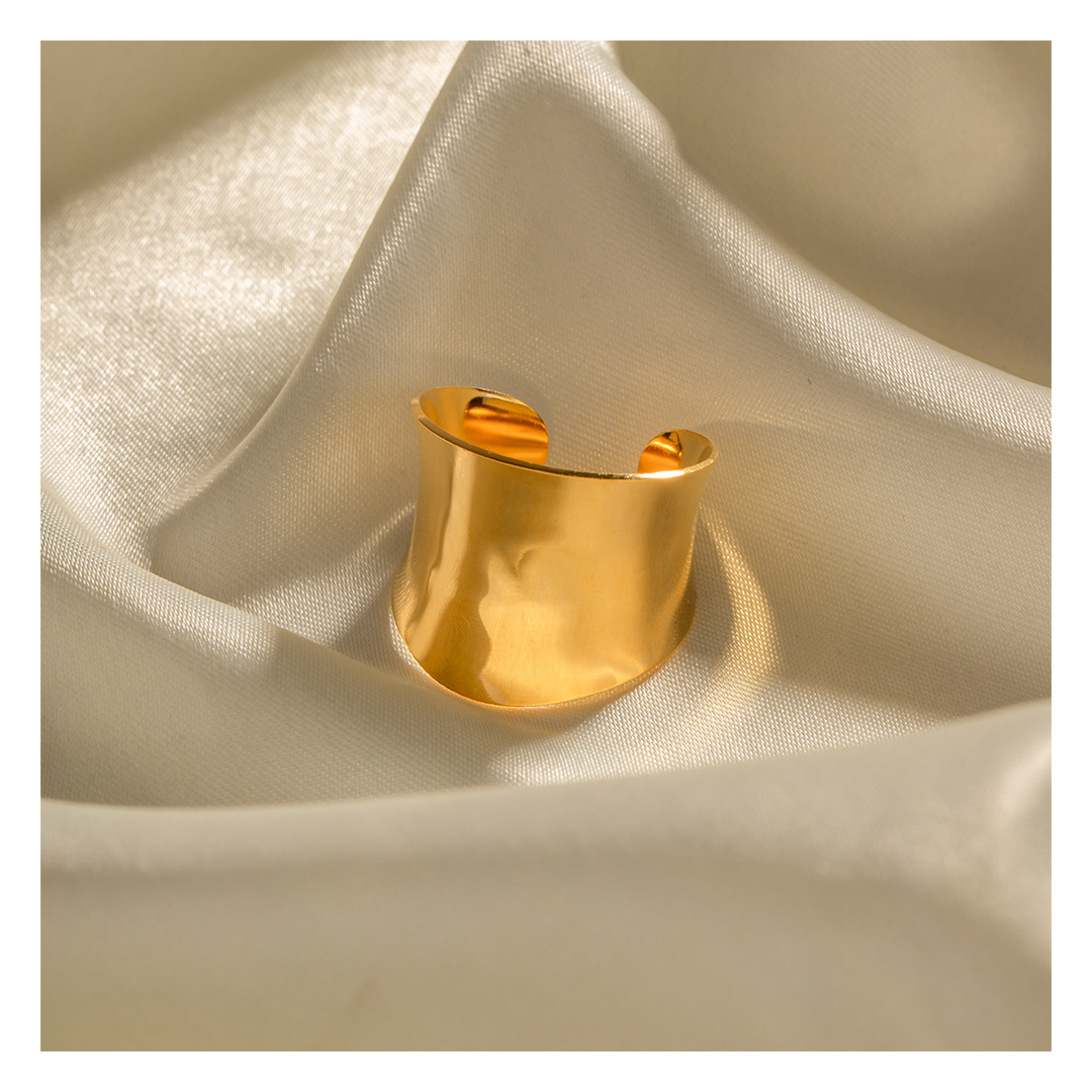 316L Golden Smooth Adjustable Ring | リング | サージカルステンレス316L | Misy Jewelry