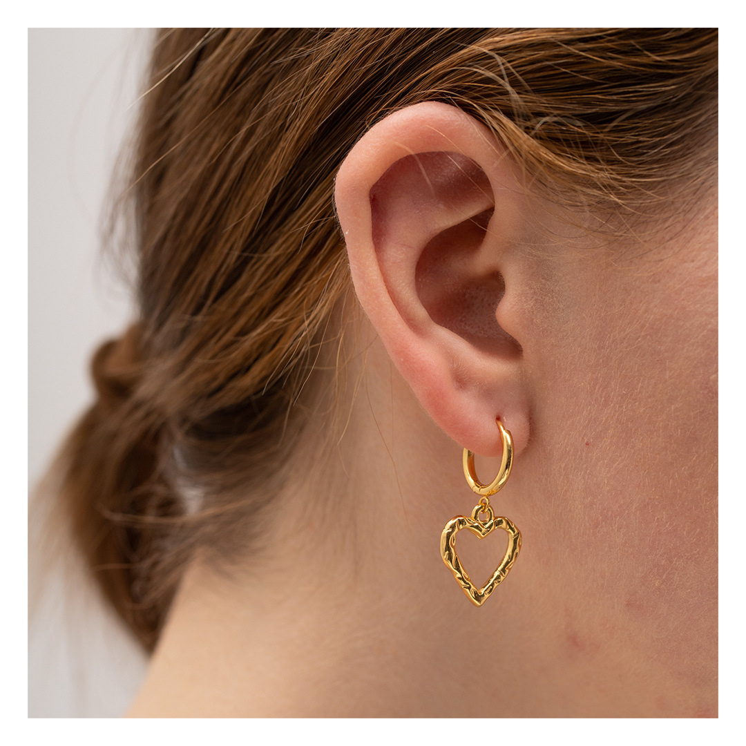 316L Heart Round Pierce — 着用イメージ | リング | サージカルステンレス316L | Misy Jewelry