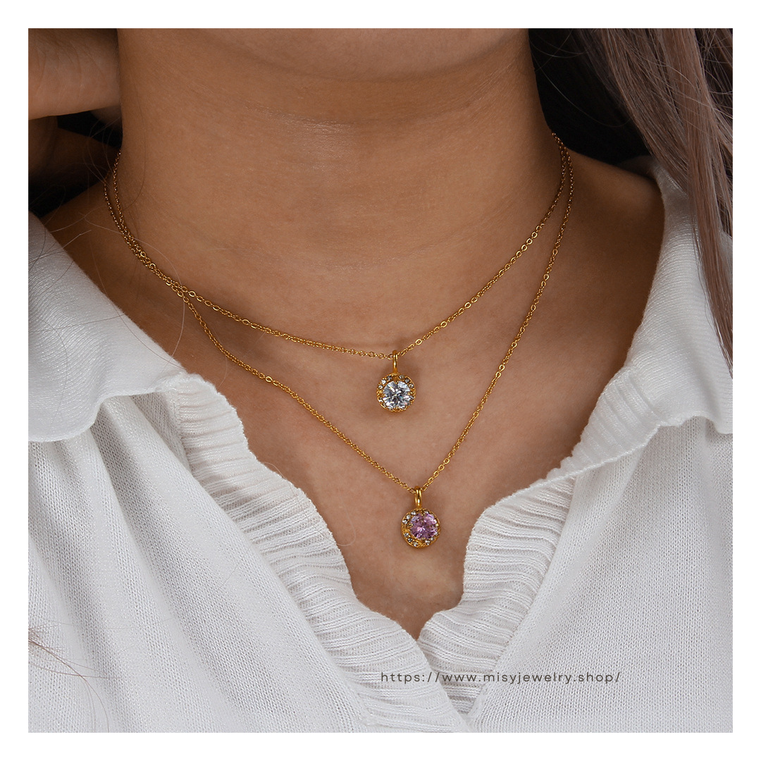 316L  Zirconia necklace 詳細画像5｜Misy Jewelry