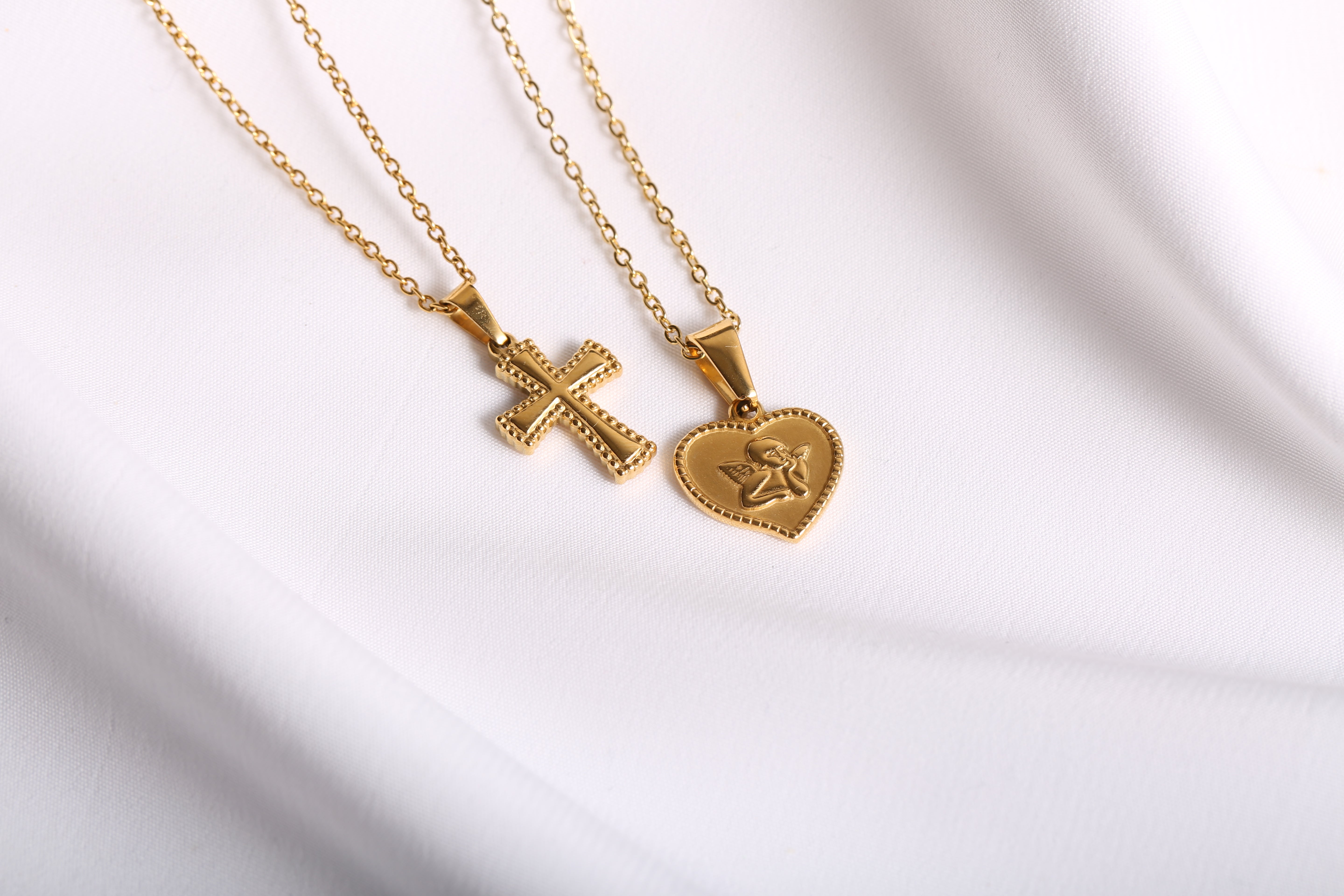 316L Heart Angel Coin necklace #D15 詳細画像3｜Misy Jewelry