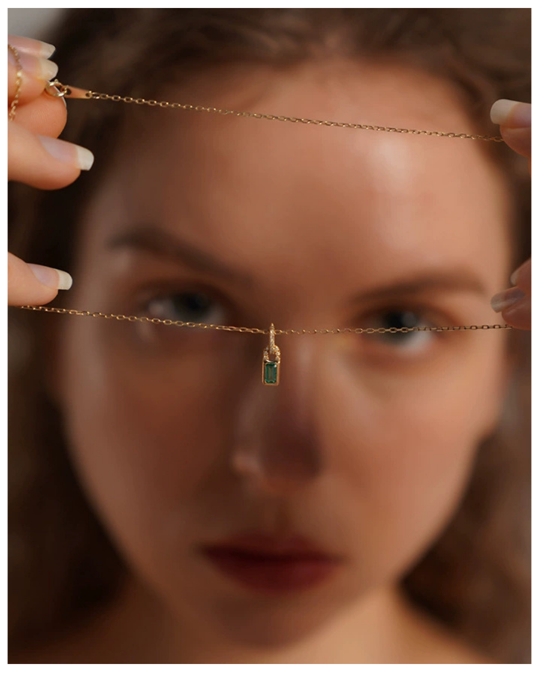 s925 Emerald Glow Necklace 詳細画像3｜Misy Jewelry